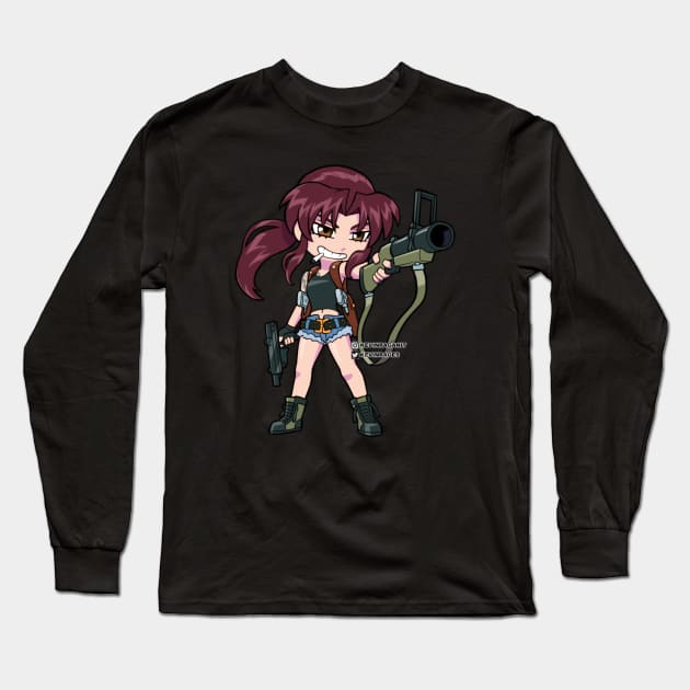 Black Lagoon Two Hands Long Sleeve T-Shirt by fallerion